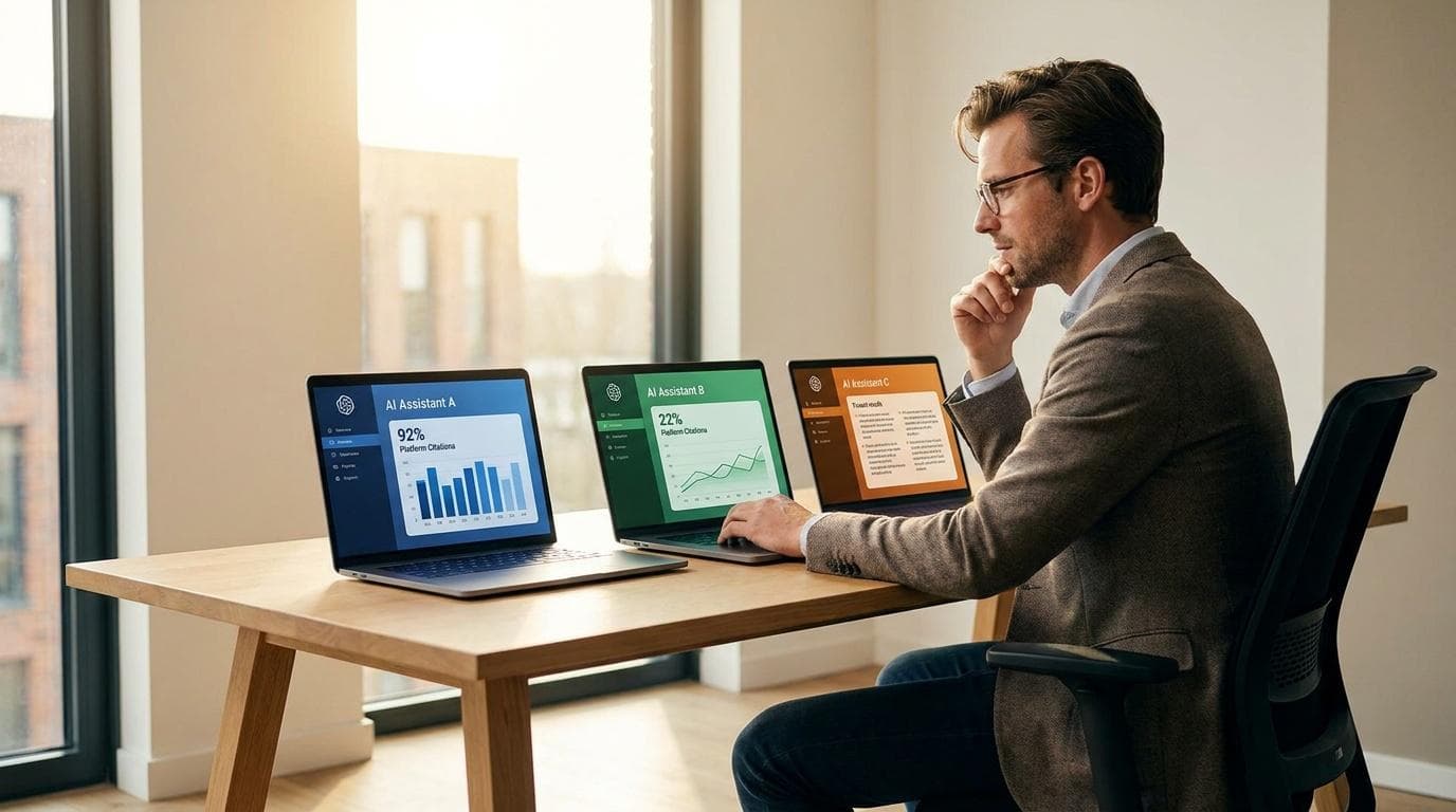 Claude citeert bij 9 van de 10 koopvragen een platform, Gemini bij minder dan 1 op 4
