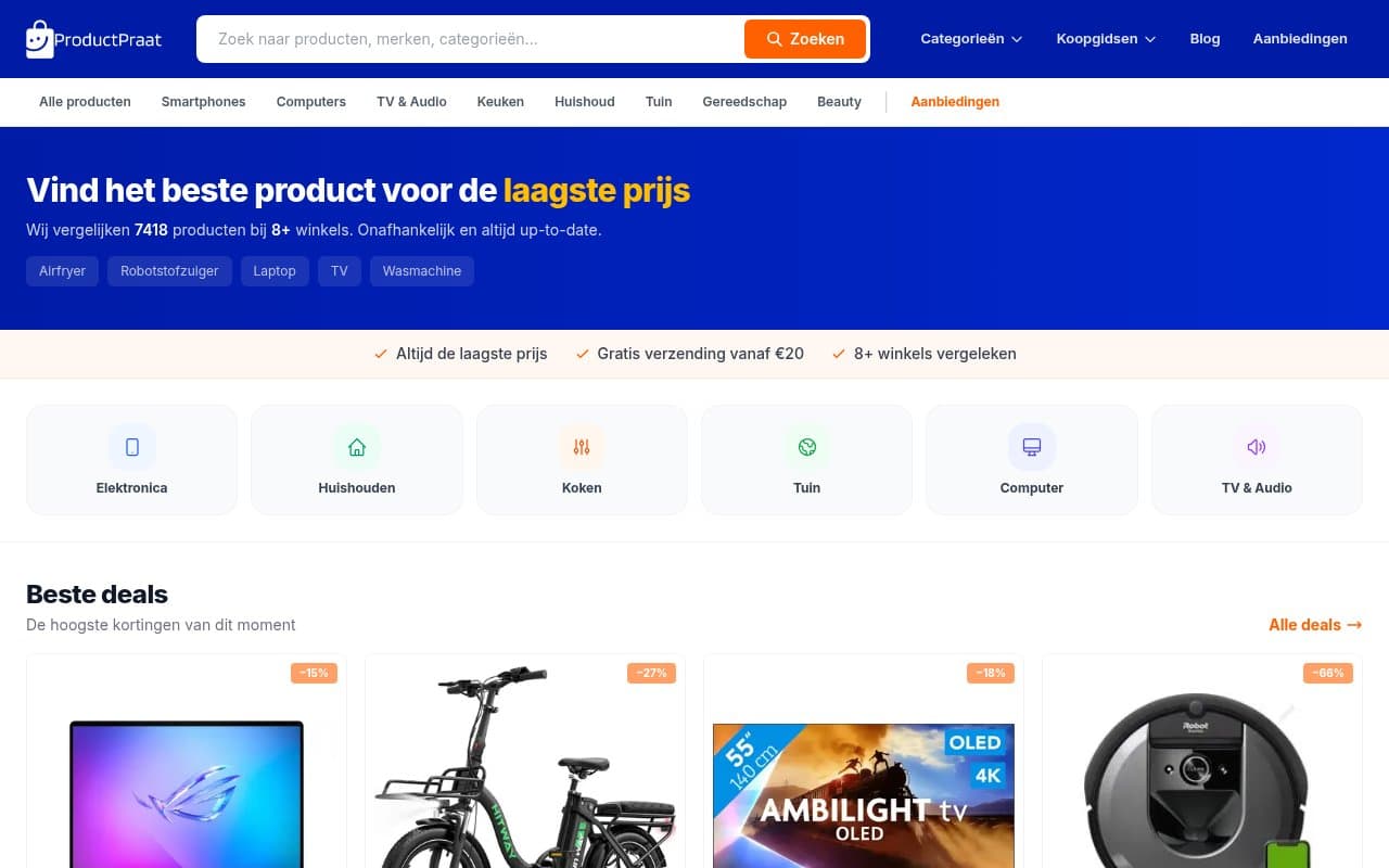 Screenshot van ProductPraat uit het WritGo-werkarchief