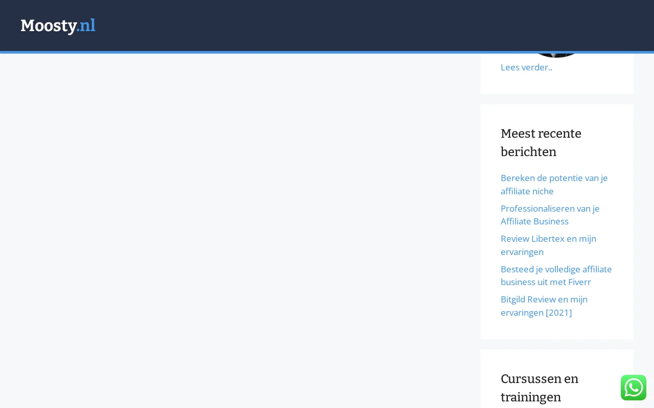 Moosty NFT Cursus inhoud en prijs overzicht