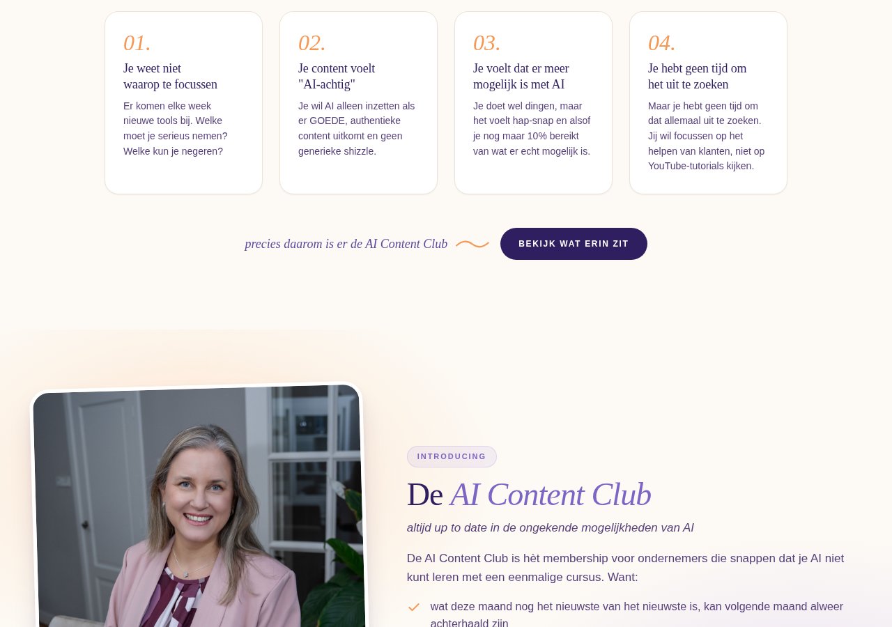 De vier problemen die de AI Content Club oplost