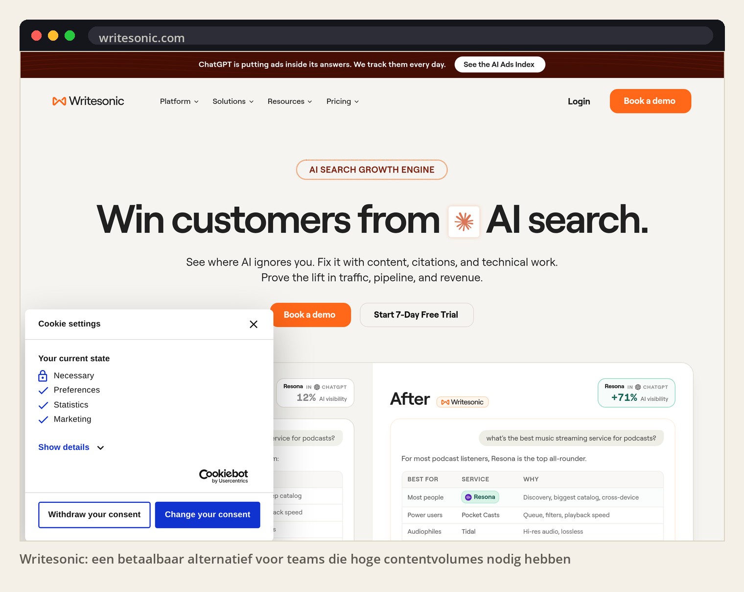 Writesonic: een betaalbaar alternatief voor teams die hoge contentvolumes nodig hebben