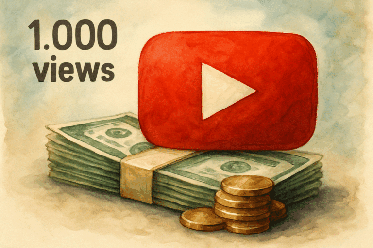 Hoeveel geld krijg je per 1.000 views op YouTube