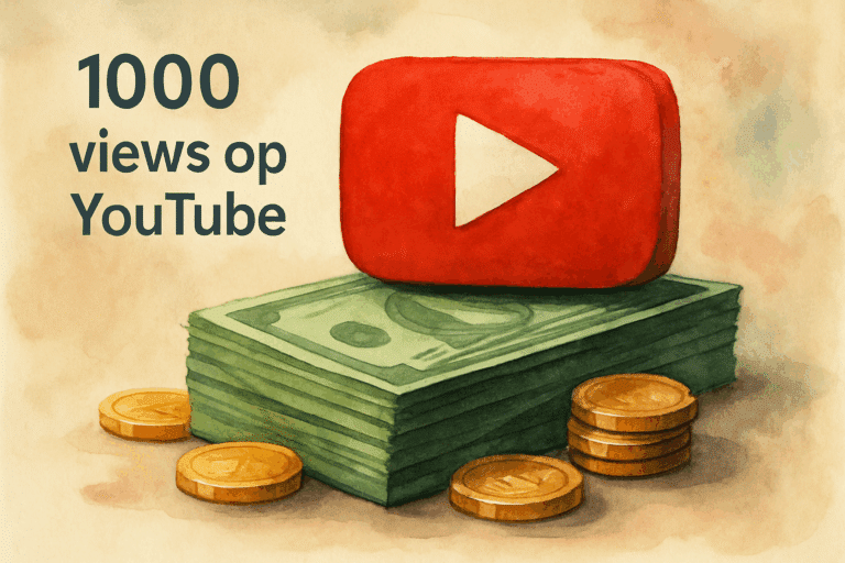 Hoeveel krijg je per 1000 views op YouTube